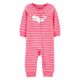 Pijama roz, model balena, 0 luni, Carters 462420