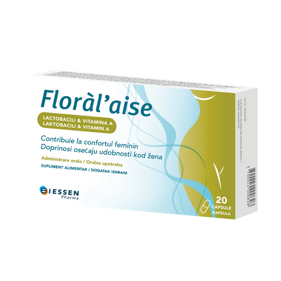 Floral'Aise Lactobacili si Vitamina A, 20cps, Biessen