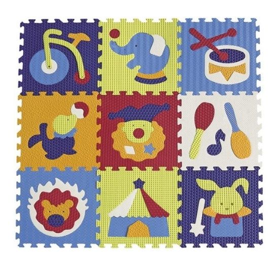 Covoras puzzle, circ si animale, 92x92, Babygreat