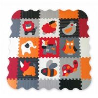 Covoras puzzle, animalute fericite, 122x122, Babygreat