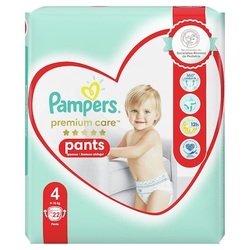 Scutece Pants Premium Care Nr. 4, 9-15 Kg, 22 bucati, Pampers