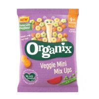 Snack bio mini din porumb mix cu legume, + 9 luni, 15 g, Organix
