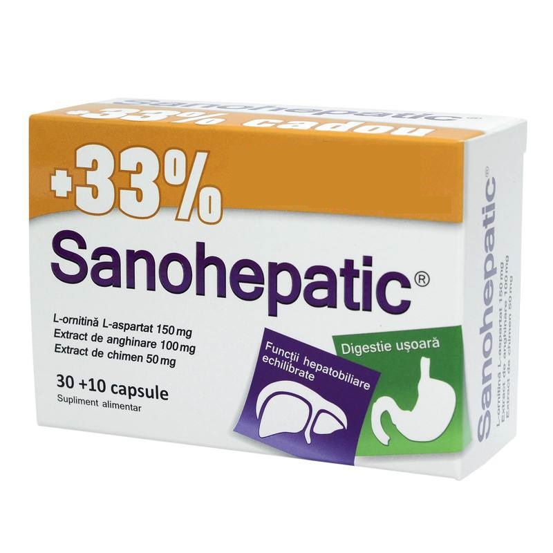 Sanohepatic, 30 capsule + 10 capsule, Zdrovit