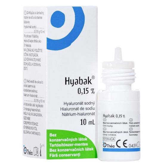 Hyabak solutie 0.15% pentru ochi, 10 ml, Thea