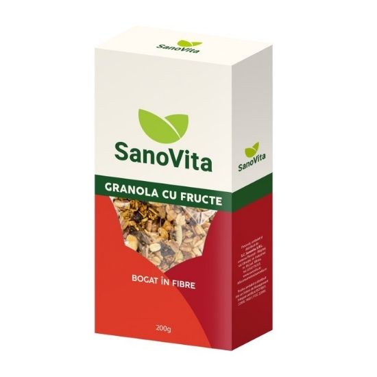 Granola cu fructe, 200gr, Sanovita