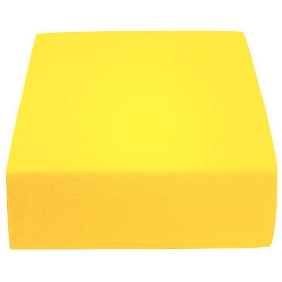 Cearceaf 100% bumbac galben, 120x60 cm, Bimbi Pirulos