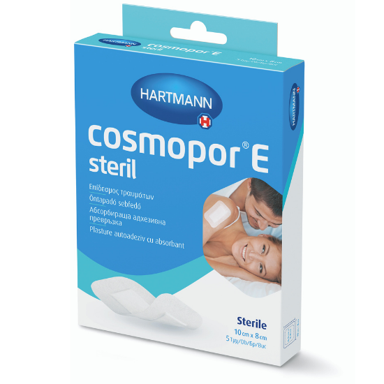 Plasture steril autoadeziv cu absorbant Cosmopor E, 10x8cm, 5 bucati, Hartmann