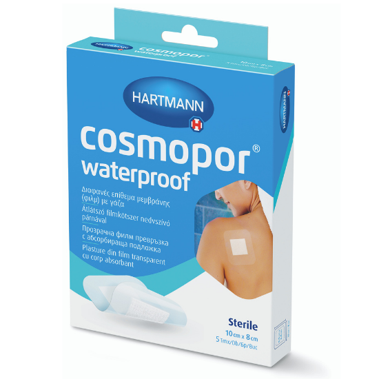 Plasture steril autoadeziv Cosmopor Waterproof, 10x8cm, 5 bucati, Hartmann