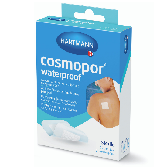 Plasture steril autoadeziv Cosmopor Waterproof, 7,2x5cm, 5 bucati, Hartmann