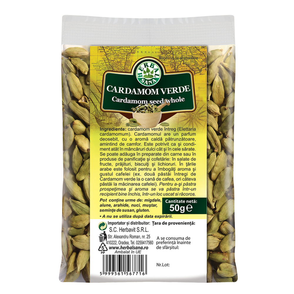 Cardamom verde, 50 g, Herbal Sana