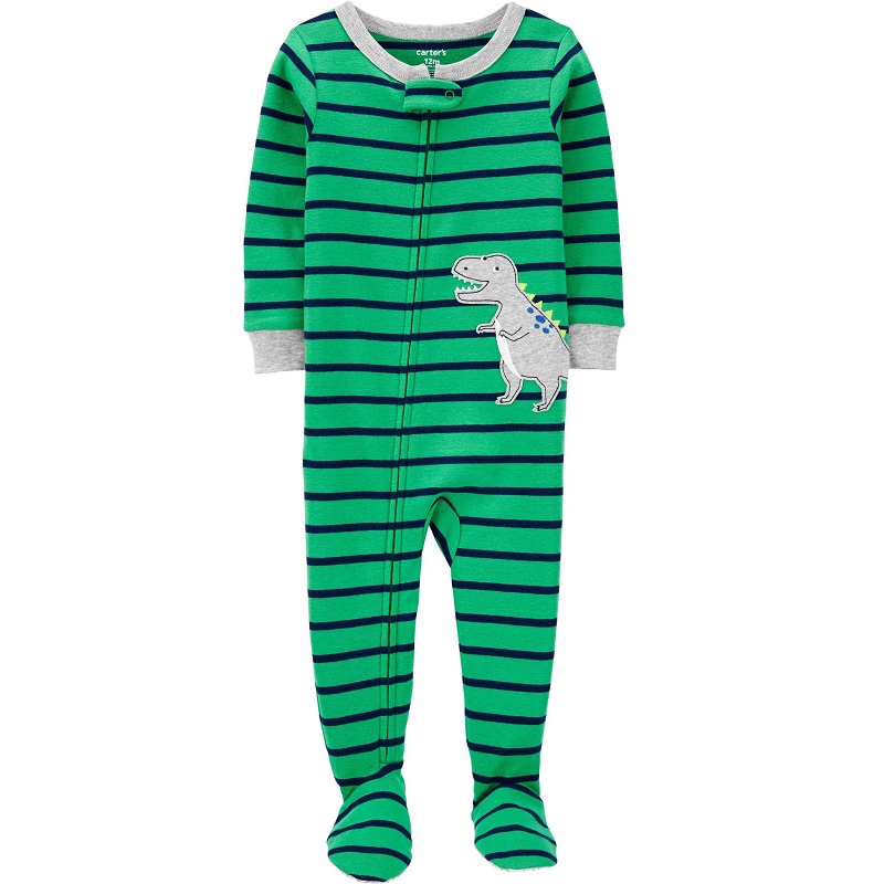 Pijama cu dungi si dinozaur, 1H535010, 18 luni, Carter's