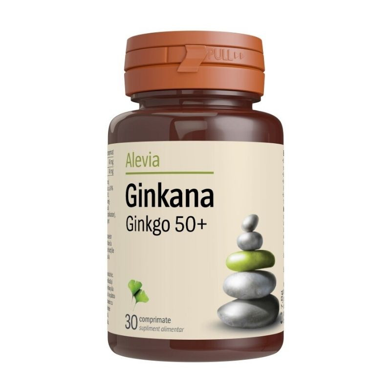 Ginkana Ginkgo 50+, 30 comprimate, Alevia