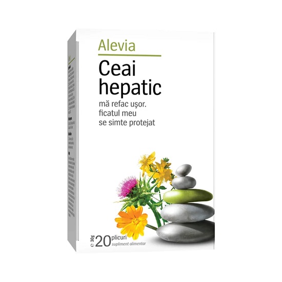 Ceai medicinal hepatic, 20 plicuri, Alevia