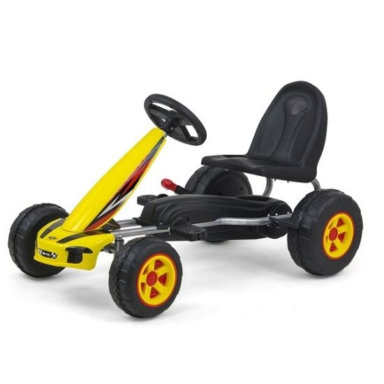Kart cu pedale pentru copii, Viper Yellow, Milly Mally