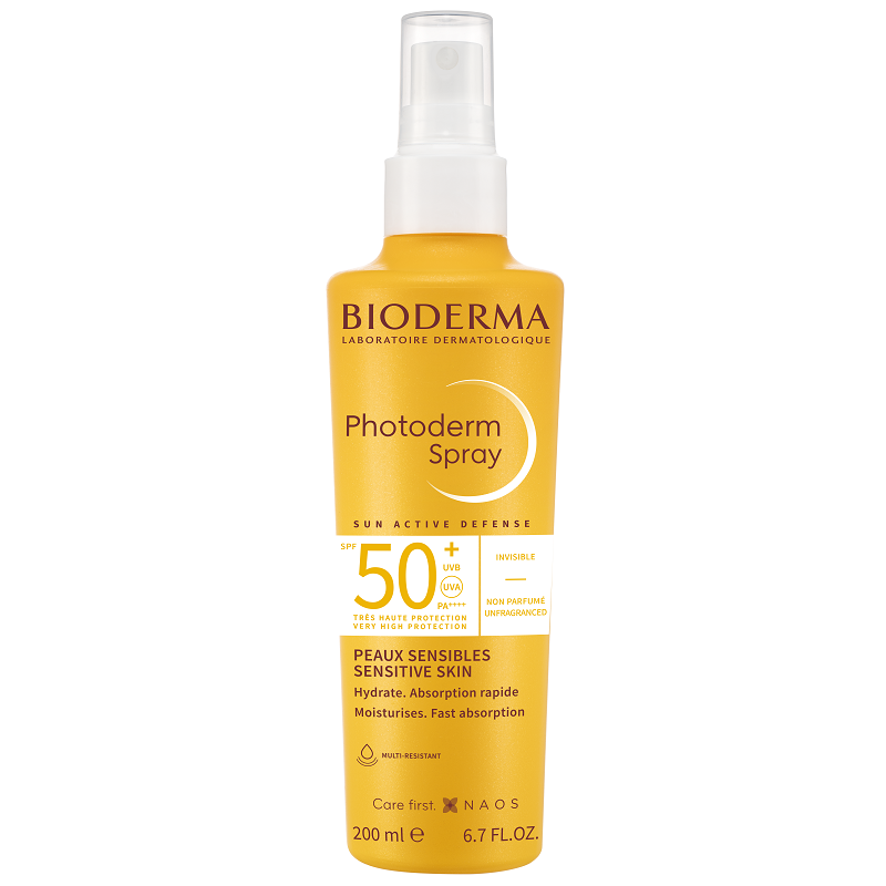 Spray protectie solara SPF 50+ Photoderm, 200 ml, Bioderma
