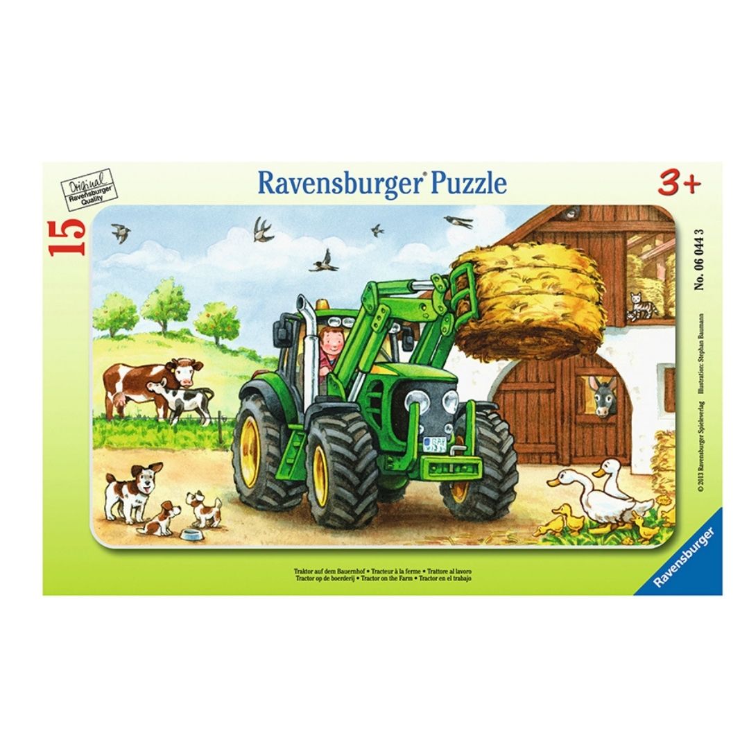 Puzzle tractor la ferma, 15 piese, Ravensburger