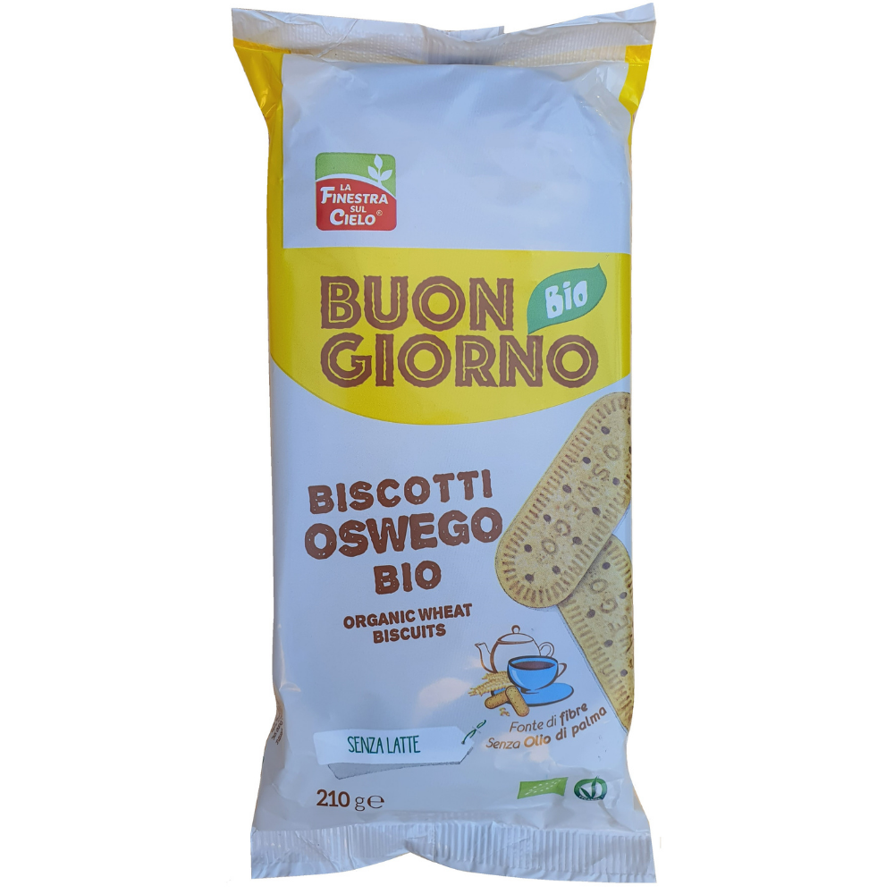 Biscuiti Bio din grau Bunogiorno, 210 g, La Finestra Sul Cielo