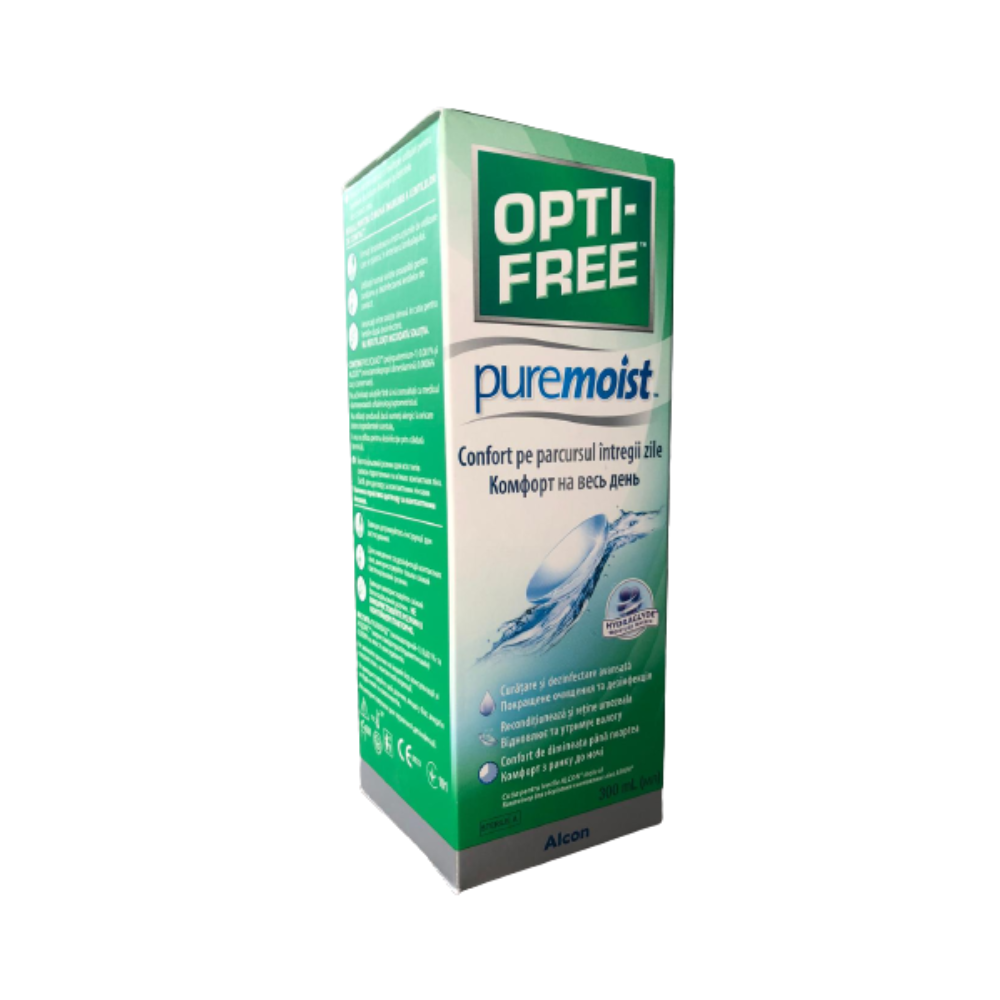 Solutie dezinfectanta multifunctionala Opti-Free Pure Moist, 300 ml, Alcon