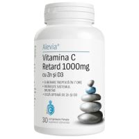 Vitamina C retard 1000mg cu ZN si D3, 30 comprimate, Alevia