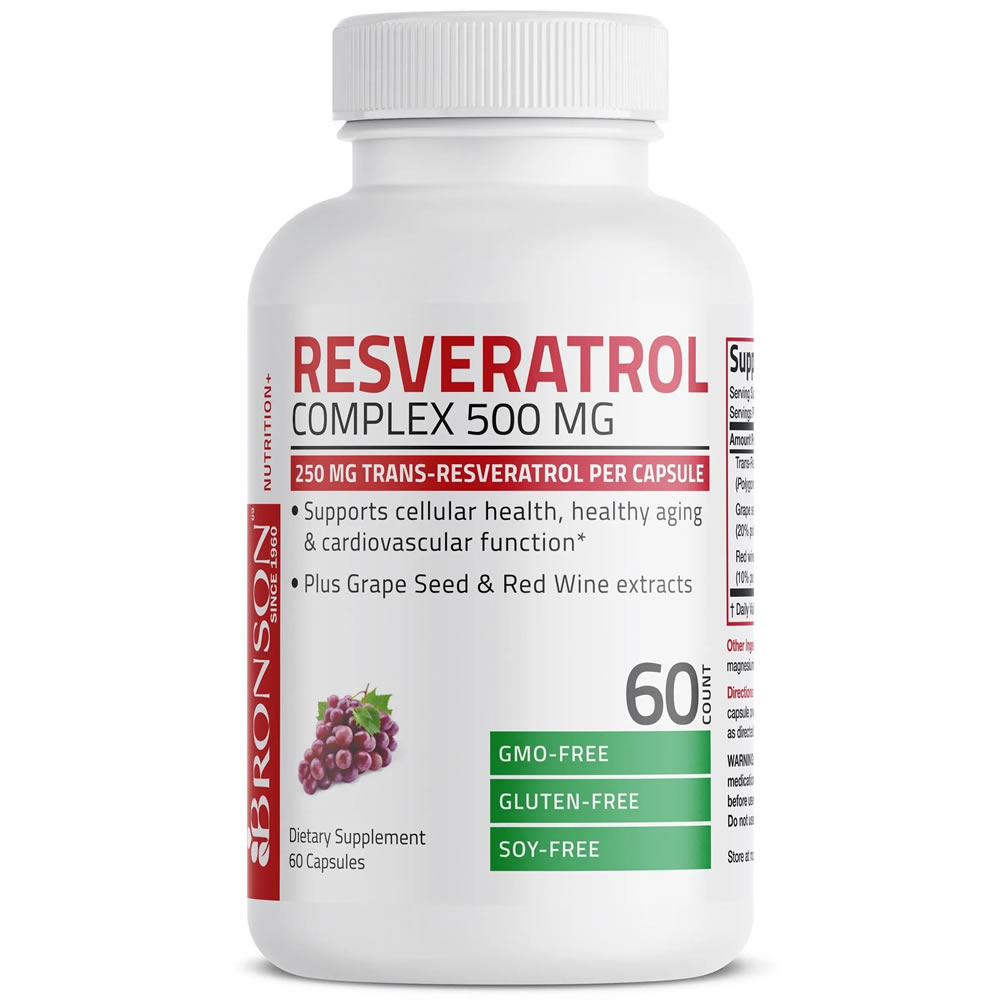 Resveratrol 500 mg Complex, 60 capsule, Bronson