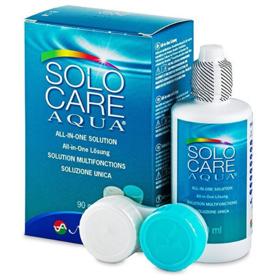 Solutie intretinere lentile  SoloCare Aqua, 90 ml, Menicon