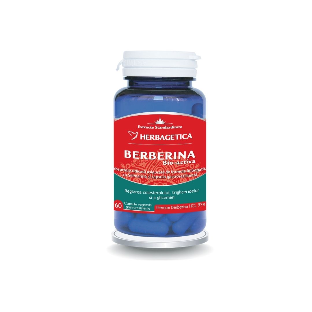 Berberina bio-activa, 60 capsule, Herbagetica