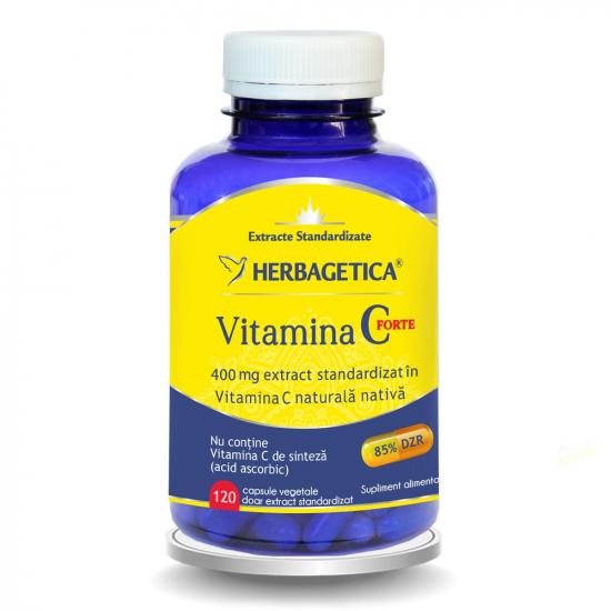 Vitamina C forte, 400mg, 120 capsule vegetale, Herbagetica