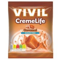 Bomboane cu aroma de caramel fara zaharuri Creme Life Classic, 60 gr, Vivil