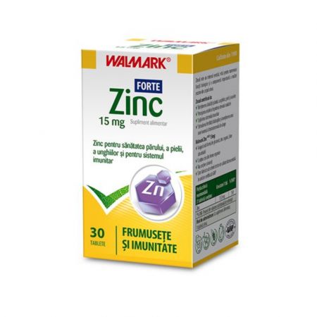 Zinc Forte, 15 mg, 30 tablete, Walmark