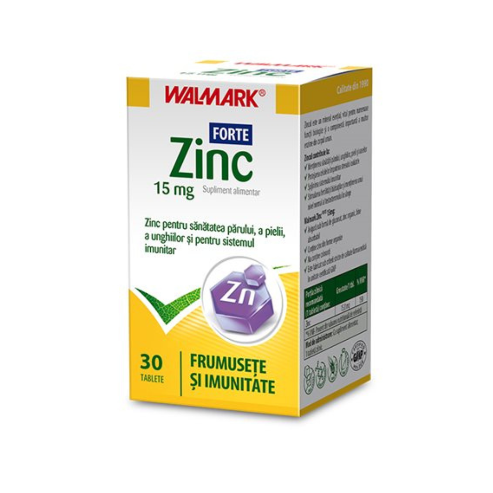 Zinc Forte, 15 mg, 30 tablete, Walmark