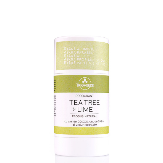 Deodorant natural cu Tea Tree si Lime, 60 gr, Trio Verde