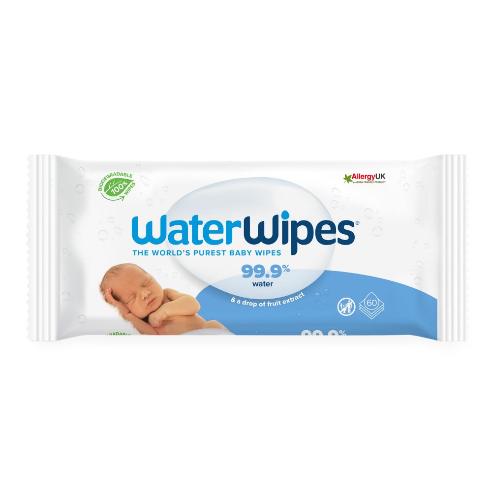 Servetele umede pentru bebelusi fara parfum, +0 luni, 60 bucati, WaterWipes