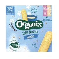 Biscuti Eco cu vanilie pentru sugari Little Ruskits, +6 luni, 60 gr, Organix