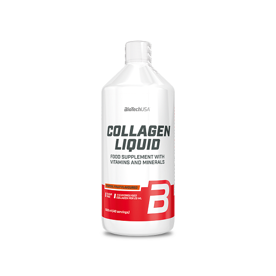 Collagen liquid cu aroma de fructe tropicale, 1 litru, BioTech USA