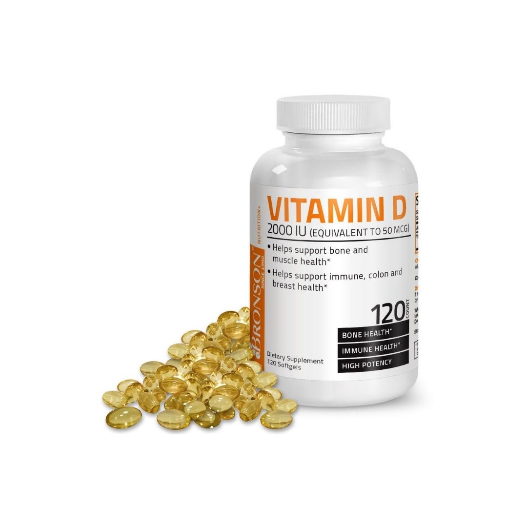 Vitamina D3 2000UI, 120 capsule, Bronson