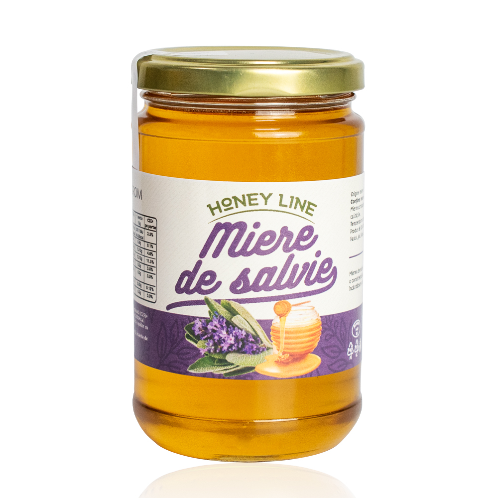 Miere de salvie Honey Line, 400 g, Apisrom