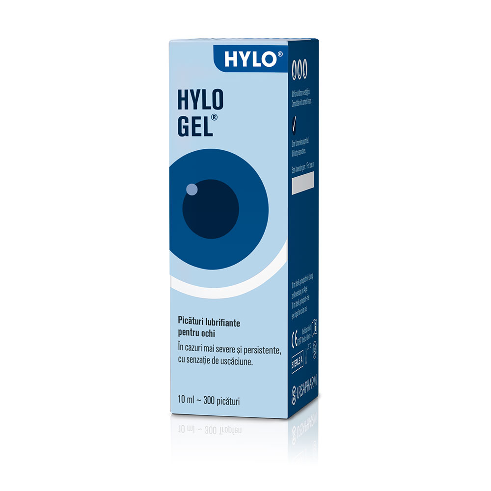 Hylo-Gel Picaturi lubrifiante pentru ochi, 10 ml, Hylo