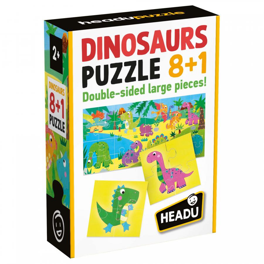 Puzzle 8+1 Dinozauri, +2 ani, Headu