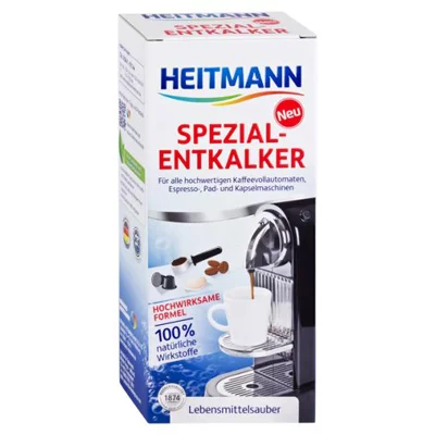 Solutie decalcifianta profesionala pentru toate masinile de cafea complet automate, 250 ml, Heitmann