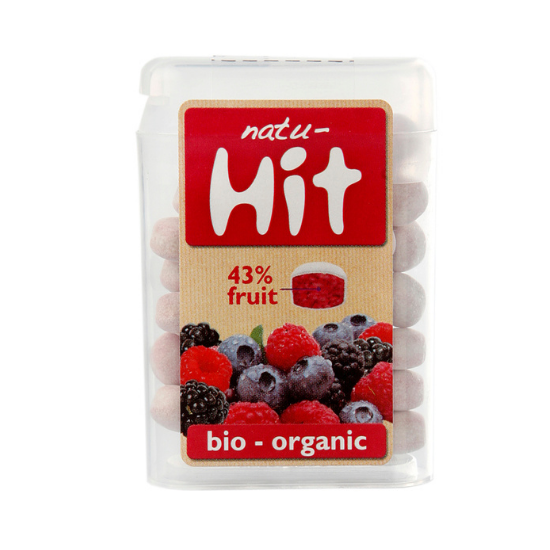 Drajeuri fructe de padure Bio, 11 g, Natu-Hit