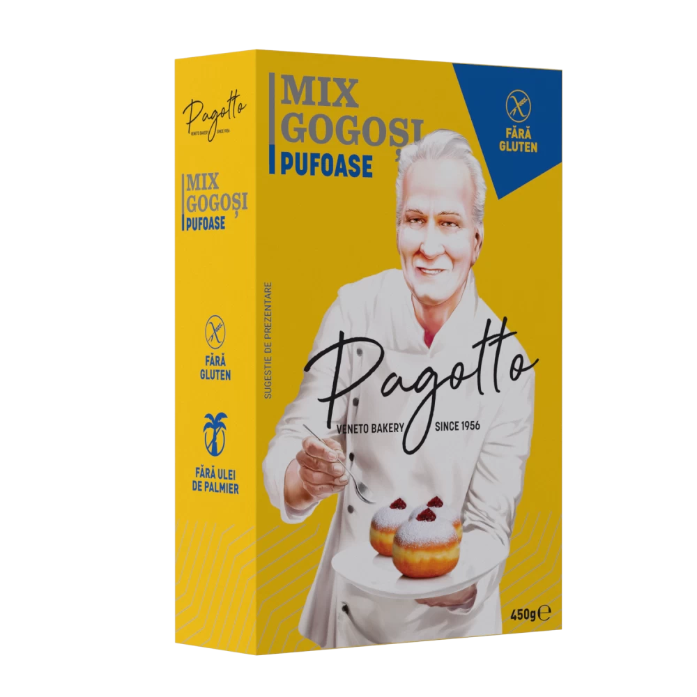 Mix gogosi pufoase fara gluten, 450 g, Pagotto