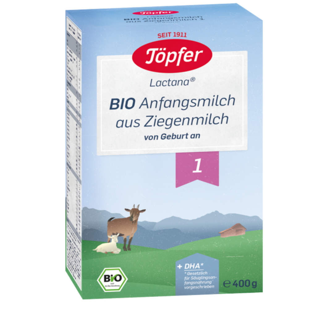 Lapte praf de capra formula 1 Bio Lactana, 400 g, Topfer