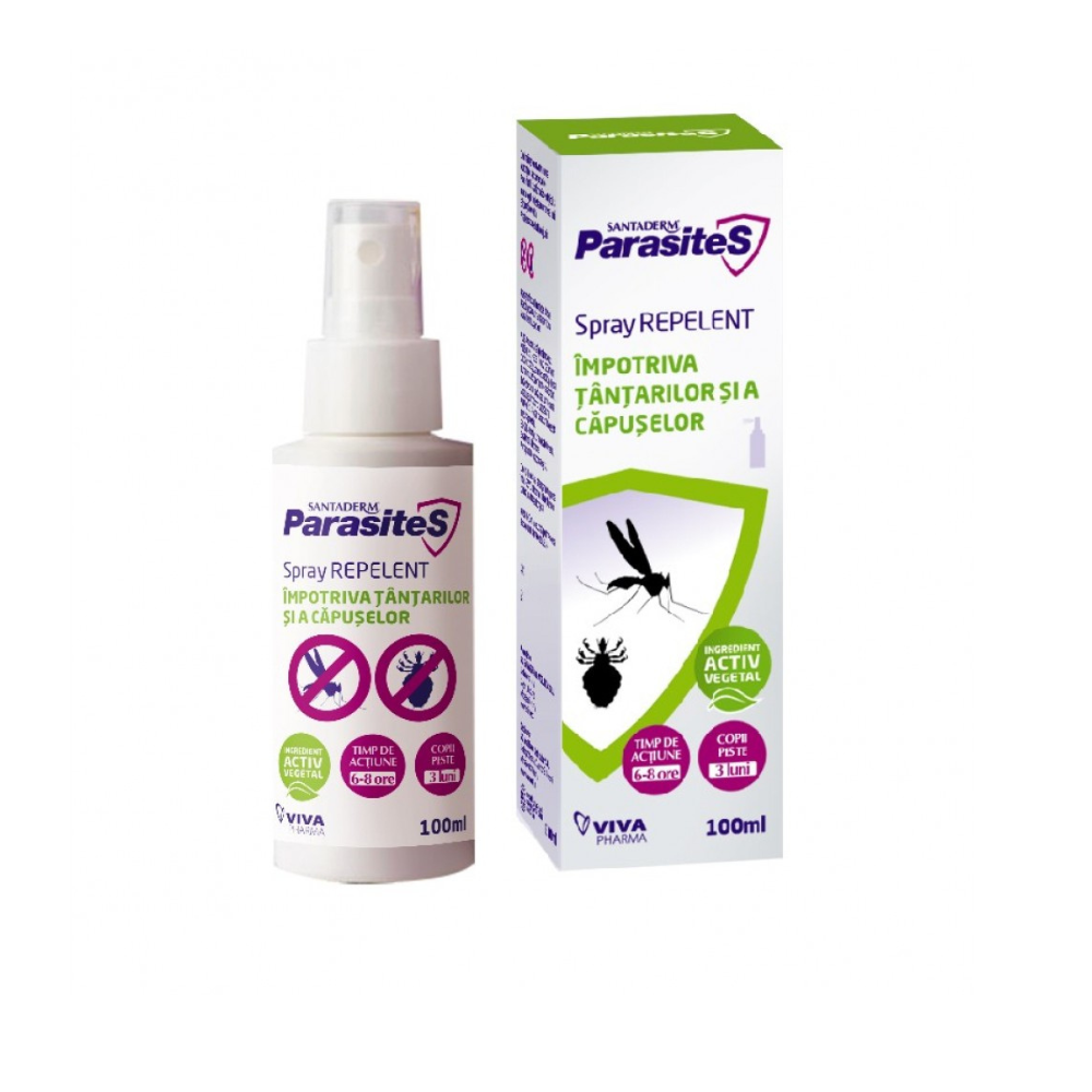 Spray repelent impotriva tantarilor si a capuselor, +3 luni, 100 ml, Parasites