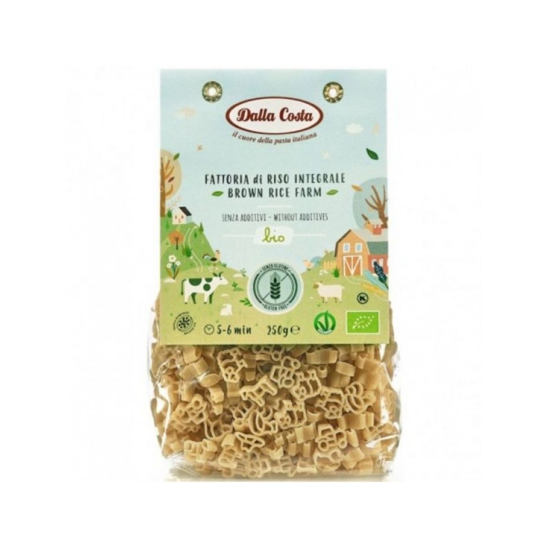 Paste Bio fattoria din orez brun fara gluten, 250, Dalla Costa