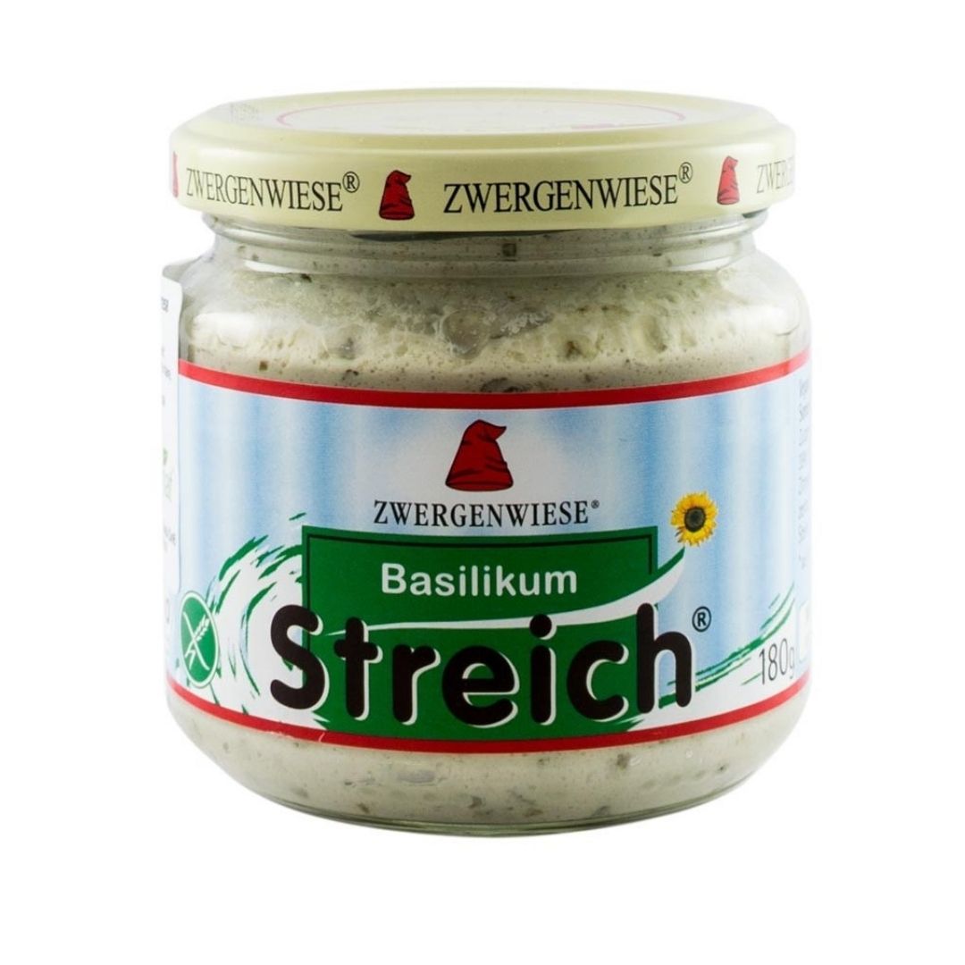 Crema tartinabila vegetala cu busuioc Bio, 180 gr, Zwergenwiese