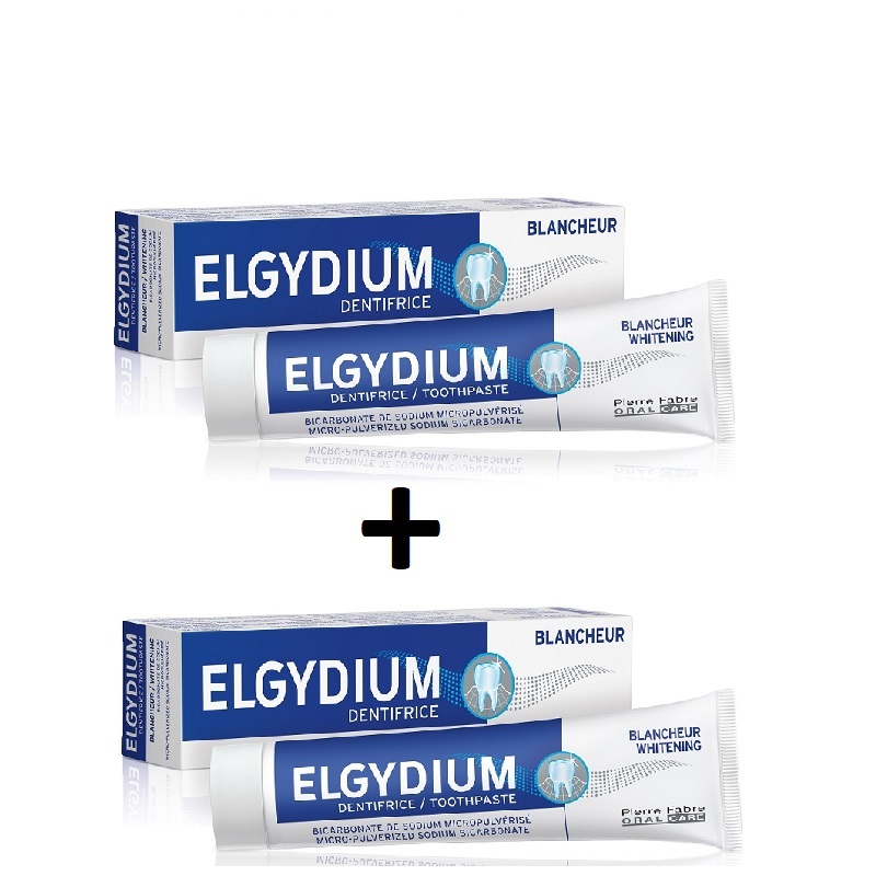 Pachet Elgydium pasta de dinti pentru albire, 75 ml + 75 ml, Elgydium Clinic