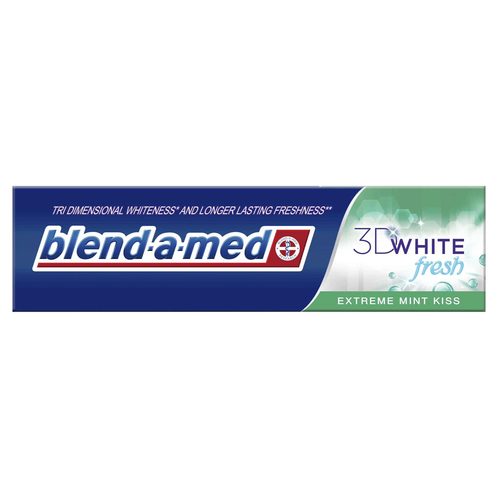 Pasta de dinti, 3D White Fresh Extreme Mint Kiss Blend-a-med, 100 ml, P&G