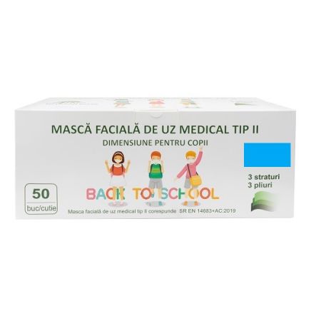 Masca faciala de uz medical Tip II pentru copii