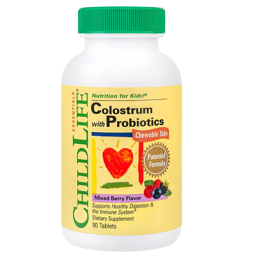 Colostrum cu Probiotice, 90 tablete masticabile, Childlife Essentials