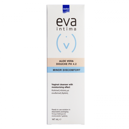 Solutie de curatare vaginala cu efect hidratant Aloe Vera Douche pH 4.2, 147 ml, Eva Intima